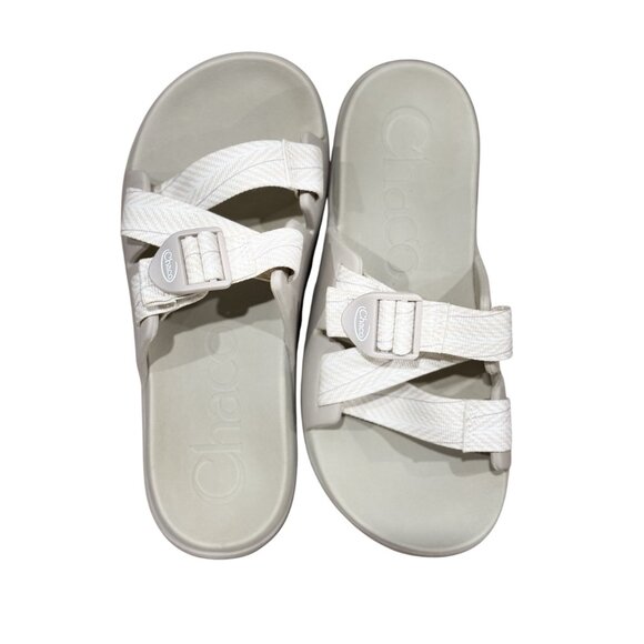 Chaco Chillos Women's Slide Size 8 Beige Sports Sandals Sparrow - Picture 8 of 9